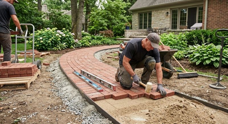 Brick Hardscape Installation in Warwick, RI